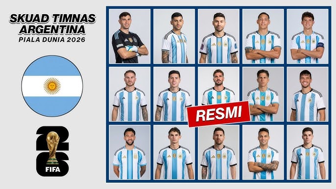 Skuad Timnas Argentina Piala Dunia 2026