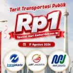 17 Agustus 2026, Tarif MRT, LRT Jakarta, dan TransJakarta Hanya Rp1