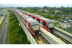uji coba LRT Jabodebek jalur baru